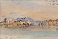 COMPTON, EDWARD THEODOR, 1849 LONDON-1921 FELDAFING, ISOLE BOROMEE, AQUARELL/PAPIER, HANDSIGN., ...