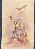 COMPTON, EDWARD THEODOR, 1849 LONDON-1921 FELDAFING, ZWEI BERGSTEIGER HISSEN EINE ...