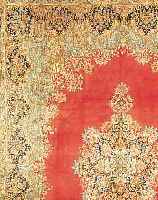 KERMAN,PERSIEN CA.400 X 290 CM. EHZ.3 FLOR WOLLE CA.50 JAHRE.