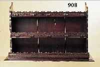 TELLERBORD, SüDDEUTSCH, UM 1870-80, EICHE MASSIV, FLACHSCHNITZEREIEN, SEKUNDäR VERKLEINERT, CA. 93 X 140 X 50 CM, GEBR.- SPUREN