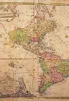 KUPFERSTICHKARTE, HOMANNS ERBEN, UM 1790, AMERIKA, KOLORIERT, MEHRFACH GERISSEN, CA. 48 X 57 CM, U.GL., R.