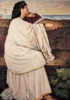 GEBAUER, A., MALER DER 1. HäLFTE 20. JH., KOPIE NACH ANSELM FEUERBACH, RE. SIGN. UND ALS KOPIE BEZ., ÖL/MALKARTON, CA. 96 X 61 CM, R.