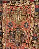 KAZAK,RUSSLAND CA 225 X 110 CM. EHZ.4-5 WOLLE-WOLLE UM 1910.