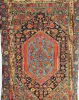 MALAYER,PERSIEN CA.192 X 129 CM. EHZ.2-3 FLOR WOLLE UM 1930.