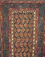 MESCHGIN,PERSIEN CA.316 X 103 CM. EHZ.4 FLOR WOLLE UM 1910.