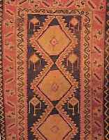 GASCHGAI-KELIM CA.280 X 117 . EHZ.3 WOLLE-WOLLE CA.60 JAHRE.