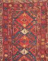 KUBA,RUSSLAND CA.166 X 120 CM. EHZ.4 WOLLE-WOLLE UM 1900.