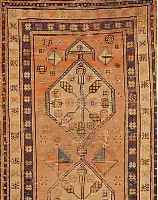 KAZAK,RUSSLAND CA.313 X 100 CM. EHZ.4-5 WOLLE-WOLLE UM 1900.