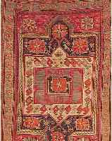KAZAK,RUSSLAND CA.133 X 98 CM. EHZ.3 WOLLE-WOLLE UM 1900.