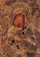 IKONE, RUSSLAND, UM 1880-90, MUTTER GOTTES MIT KIND, SILBEROKLAD UM 1860, FEIN ZISELIERT UND PUNZIERT, LEICHT BESCH., CA. 27,5 X ...