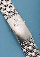 OMEGA STAHLARMBAND FüR HERRENARMBANDUHR, (SEAMASTER PROFESSIONAL),SICHERHEITSFALTSCHL.,STEGBR. 20 MM, L. VON STEG ZU STEG CA. 16,3 CML. NUTZSP.