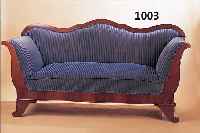 SOFA, DEUTSCH, UM 1840, BIEDERMEIER, RAHMEN NUßBAUMFURNIER, POLSTERUNG ERNEUERUNGS-BEDüRFTIG, LEICHTERE OBERFLäCHENSCHäDEN, CA. 103 X ...