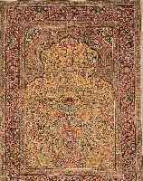 CHINA-HEREKE CA.140 X 103 CM. EHZ.2 FLOR NATURSEIDE M. GOLD BROSCHIERT. CA. 1 MIO KN/QM. CA.10 JAHRE.