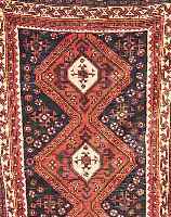 SHIRAZ,PERSIEN CA.214 X 124 CM. EHZ.3-4 WOLLE AUF ZIEGENHAAR CA.40 JAHRE.