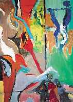 VARGA, MATYAS, DER TRAUM, ÖL/HARTFASER, VON 1988, RE. U. SIGN., CA. 83 X 63 CM, R.