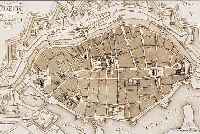 KONVOLUT VON 6 BLATT MIT ANSICHTEN VON LüBECK, 1.) SELTENER KUPFERSTICH AUS GEORGR.INTITUT WEIMAR, CA. 1821, PLAN VON LüBECK AUS DER ...