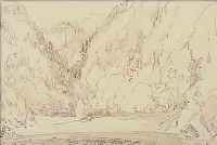 COMPTON, EDWAR THEODOR, 1849 LONDON-1921 FELDAFING, ZWEI BLEISTIFTZEICHNUNGEN MIT LANDSCHAFTSDARSTELLUNGEN, SKIZZEN, BEIDE SIGN., JE ...