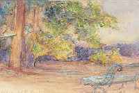 COMPTON, EDWARD THEODOR, 1849 LONDON-1921 FELDAFING, ZWEI AQUARELLE, BEZ.: SPIELPLATZ GLüCKSBRUNN BZW. GROTTE ...