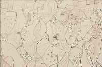 BARGHEER, EDUARD, 1901 FINKENWERDER-1979 HAMBURG, SüDLICHE LANDSCHAFT, BLEISTIFT AUF PAPIER, 17 X 23 CM, ...
