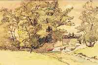 SPIRO, EUGEN, 1874 BRELAU-1974 NEW YORK, LANDSCHAFT MIT BRüCKE üBER STAUWEHR, AQUARELL,LI. U. SIGN., CA. 29 X 39 CM, PP, U.GL., R.