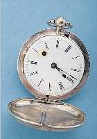 SPINDELHERRENTASCHENUHR SAVONETTE, SCHWEIZ UM 1850, SILBER, GEW. EMAILBL., VERG. PLATI- NENWERK, GEDR. PFEILER, ANTRIEB üBER KETTE U. SCHNECKE, ...