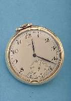 LONGINES HERRENTASCHENUHR LEPINE, SCHWEIZ/ USA UM 1940, GG-FILLED, 17 ST., KAL. 17L, KOMP.-UNR., GEBL. BREG.-SPIR., D. CA. 45 MM, VERS. BLATT, ...
