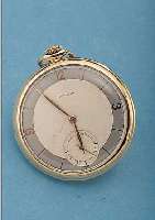 LONGINES HERRENTASCHENUHR LEPINE, SCHWEIZ/ USA UM 1938, GG-FILLED, BODEN M. WIDMUNGSGRAV.2-FARB. VERS. BLATT, ART DECO, 17 ST., KAL. 17L, ...