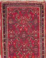 HOSSEINABAD,PERSIEN CA.213 X 63 CM. EHZ.3-4 FLOR WOLLE CA.40 JAHRE.