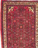 HOSSEINABAD,PERSIEN CA.390 X 72 CM. EHZ.3 FLOR WOLLE CA. 10 JAHRE.
