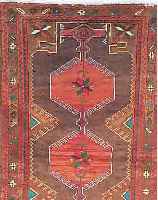 HAMADAN,PERSIEN CA.193 X 102 CM. EHZ.3 FLOR WOLLE CA. 30 JAHRE.