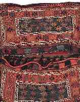 KORDI-ESELSTASCHE,PERSIEN CA.125 X 106 CM. EHZ.2-3 WOLLE-WOLLE UM 1950.