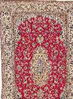 NAIN SIGN.,PERSIEN CA.326 X 205 CM. EHZ.2 KORKWOLLE M.SEIDE CA 900000KN/QM.10 JAHRE.