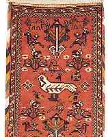 NASERABAD PFERDE-FUTTERTASCH,PERSIEN CA.62 X 40 CM. EHZ.3 WOLLE-WOLLE CA. 40 JAHRE.