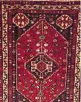 SHIRAZ,PERSIEN CA.165 X 119 CM. EHZ.3 WOLLE-WOLLE CA. 40 JAHRE.