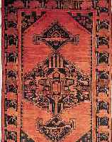 KHORAMABAD,PERSIEN CA.216 X 140 CM. EHZ.3 FLOR WOLLE UM1940.