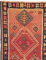 GHASCHGAI-KELIM,PERSIEN CA.339 X 150 CM. EHZ.3 WOLLE-WOLLE CA.40 JAHRE.