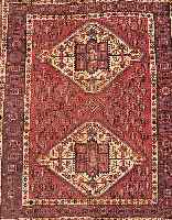 AFSCHAR,PERSIEN CA.175 X 140 CM. EHZ.3-4 WOLLE-WOLLE UM 1910.