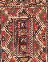 BORGDALU,RUSSLAND CA.193 X 145 CM. EHZ.4 WOLLE-WOLLE UM 1890.
