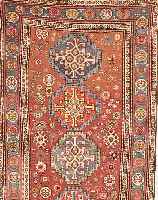 BAKU,RUSSLAND CA.219 X 130 CM. EHZ.3 WOLLE-WOLLE UM 1890.