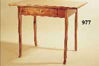 TISCH, DEUTSCH, UM 1850, KIRSCHBAUM MASSIV, EINE SCHUBLADE, H. CA. 78.5 CM, L. CA. 98 CM, B. CA. 66.5 CM, ALTERSSPUREN
