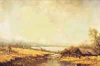 BETZ, ANDREAS, GEB. 1910 IN OBERBAYERN, ALPENMOOR, ÖL/MALKARTON, RE. U. SIGN., CA. 60 X 80 CM, R.