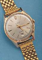 POLJOT HERRENARMBANDUHR AUTOMATIK, SOWJET- UNION UM 1971, RG 583/000, BODEN GEDR., 29 ST., LUPENGL., DATUM BEI 6, ZENTRALROTOR, SCHR.-UNR., ...
