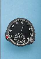 EINBAUBORDUHR, RUßLAND UM 1989, CHRONOGRA- PHENFKT. M. 60-MIN.-STOPPZäHLER, METALL HER- METISCH VERSCHR., L. LAGERSP., 8-TAGEWERK, EINBAUD. ...