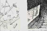 GRüTZKE, JOHANNES, ZWEI LITHOGRAPHIEN AUS FRAUENTUNNEL VON 1996, BEIDE NUM. 6/25, BEIDE HANDSIGNIERT, JE CA. 13 X 9 CM