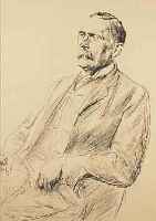 LIEBERMANN, MAX, 1847-1935, BIDNIS AUGUST BODE, LITHOGRAPHIE, HANDSIGNIERT, BLATTGR. CA. ...