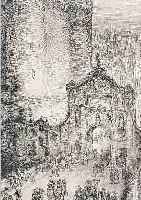 WEBER, A. PAUL, 1893-1980, DIE FESTUNG VON PARIS, LITHOGRAPHIE VON 1969, STEMPELSIGNATUR, RüCKSEITIG NACHLAßSTEMPEL MIT ...