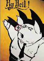 UNGERER, TOMI, PIG HEIL, FARBOFFSET, HANDSIGNIERT, BLATTGR. CA. 83,8 X 59,5 CM