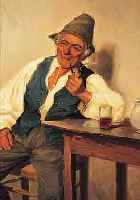 JELINEK, RUDOLF, GEB. 1880 IN BRüNN, PFEIFERAUCHENDER BAUER, ÖL/LWD, LI. O. SIGN., CA. 60 X 50 CM, R.