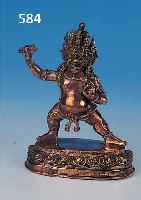 SKULPTUR DES REGENGOTTES VAJRAPANI, TIBET, 17./18. JH., KUPFERBRONZE, POLIERT, SOCKEL UNGEöFFNET, H. CA. 12 CM, SAMMELWüRDIG
