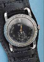 HENEX FLIEGERARMBANDUHR SPECIAL-ANTIMAGNETIC, METALL VERCHR., LüNETTE M. INNENZEIGER DREHBAR, SCHW. KONTRASTZIFFERBL., FL., 15 ST.,SCHWEIZER ...